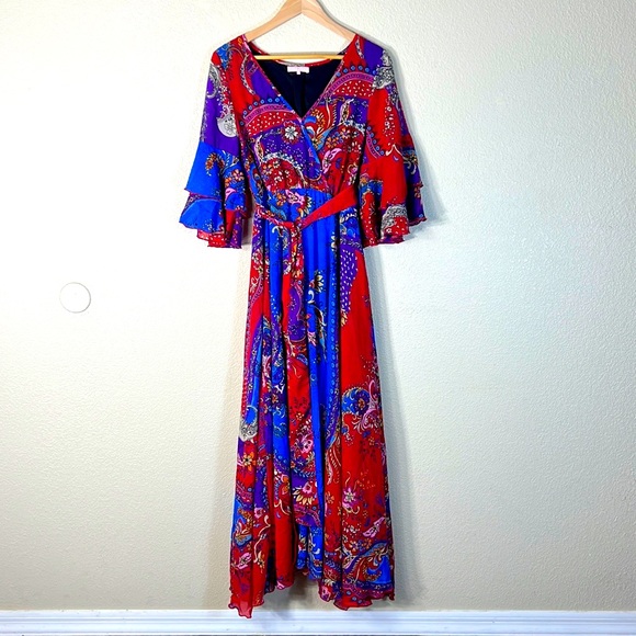 Une Ame Boho Ruffle Maxi Dress - Picture 2 of 9